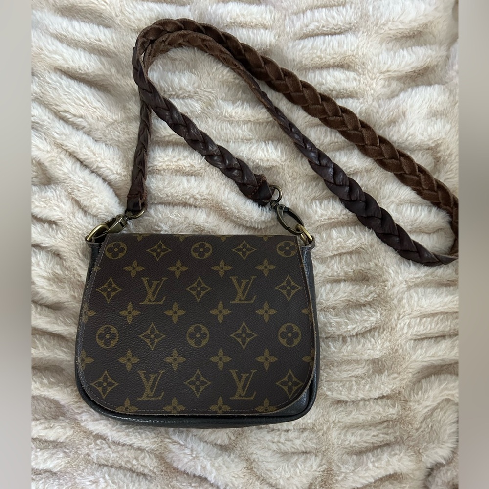 Brown and Black Designer Crossbody Bag